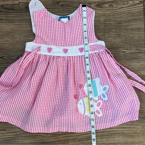 Samara Gingham Pinafore Dress with Fish girls size 2T - Picture 10 of 12